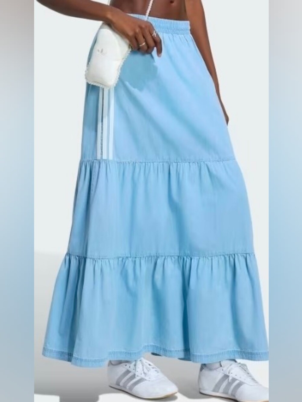 Adidas Wmns Summer Glow Denim Skirt Light Denim Ky8113 - Picture 3 of 13